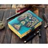 Mother of Earth Leather Journal with Deckle Edge Paper - Spell Book, Grimoire, Recipe Book & Leather Sketchbook for Witches