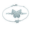 [K3861] - Silver Bracelet 'Butterfly' Silver White (rhodium-plated) - 8x7 Mm
