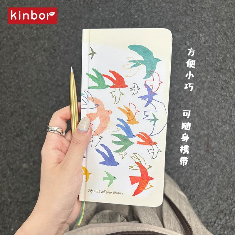 Kinbor 'Week'Journal Planner Notebook,Hardcover Cutie with Dreamy Illustrations&Self-Refill Layout Perfect for Studygram