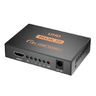 Многофункциональный HDMI-разветвитель с 1 входом и 4 выходами, поддержка высококачественного 3D-видео 4K, совместим с дисплеями для конференц-залов на базе Windows.