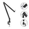 Adjustable Microphone Arm, Black, Desktop Microphone Stand with Microphone Clip Holder and Microphone Screw Adapter, 360-Degree Rotation, Cable Manage