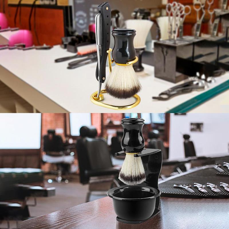 Металлический держатель для мужских бритвенных принадлежностей, серебристый, компактный, изогнутый, помазок для бритья, ручная подставка для бритвы, держатели для бороды, бритва
