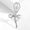 Элегантный темперамент сплава стразы танцующая девушка брошь мода универсальная женская одежда корсаж украшение булавка