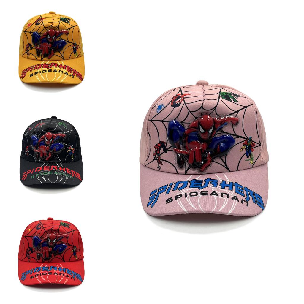 Детская мультяшная бейсболка с рисунком Человека-паука и коротким козырьком для лета, для детей, для помещений и улицы