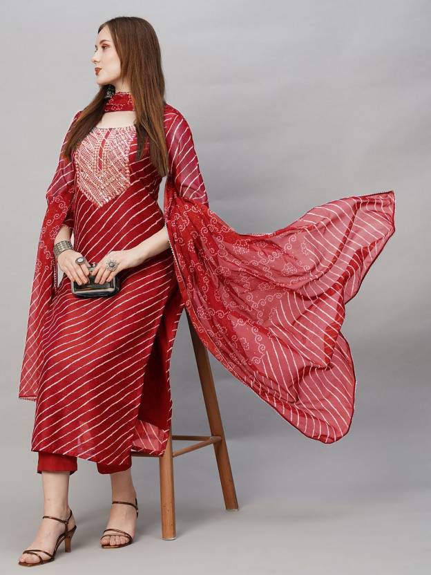 Women Designer Top Tunic Kurta Pant Dupatta Set Indian Bollywood Salwar Suit Kurti Dress