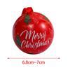 1PC Kids Favors Mini Tin Box Round Empty Case Santa Printing Candy Storage Case Round Ball Shaped
