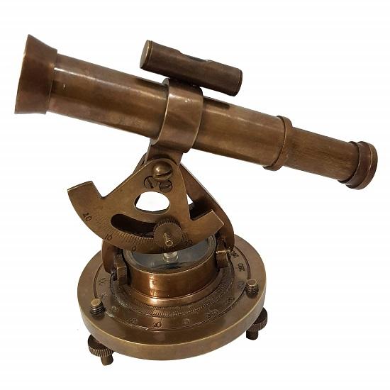 Alidade Telescope Compass Surveying Theodolite Marine Home/Office Table Decor
