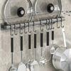 Adjustable Kitchen Hook Wall Mounted Hanging Rod New Storage Rack  Kitchen Utensils
