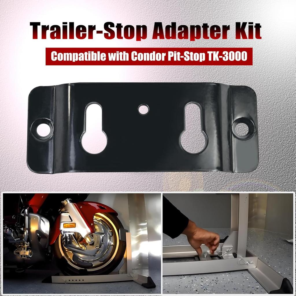 Комплект адаптеров XJJ для прицепа, совместимый с Pit-Stop Condor TK-3000, позволяет быстро подключать или отсоединять крепление для вашего мотоцикла.