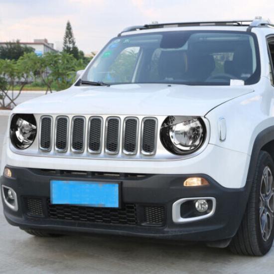 Front Light Headlight Lamp Eyes Trim Cover For 2016-2018 Jeep Renegade TCZ