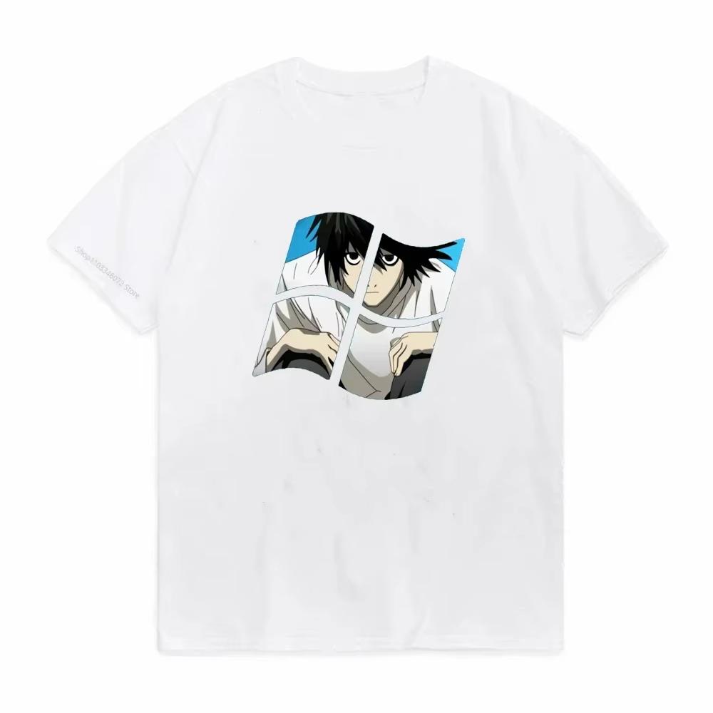Death Note Tshirt Vintage Loose Oversized Unisex Print Tshirts For Unisex Unisex Fashion Hip Hop Casual Streetwear Fashion Couples