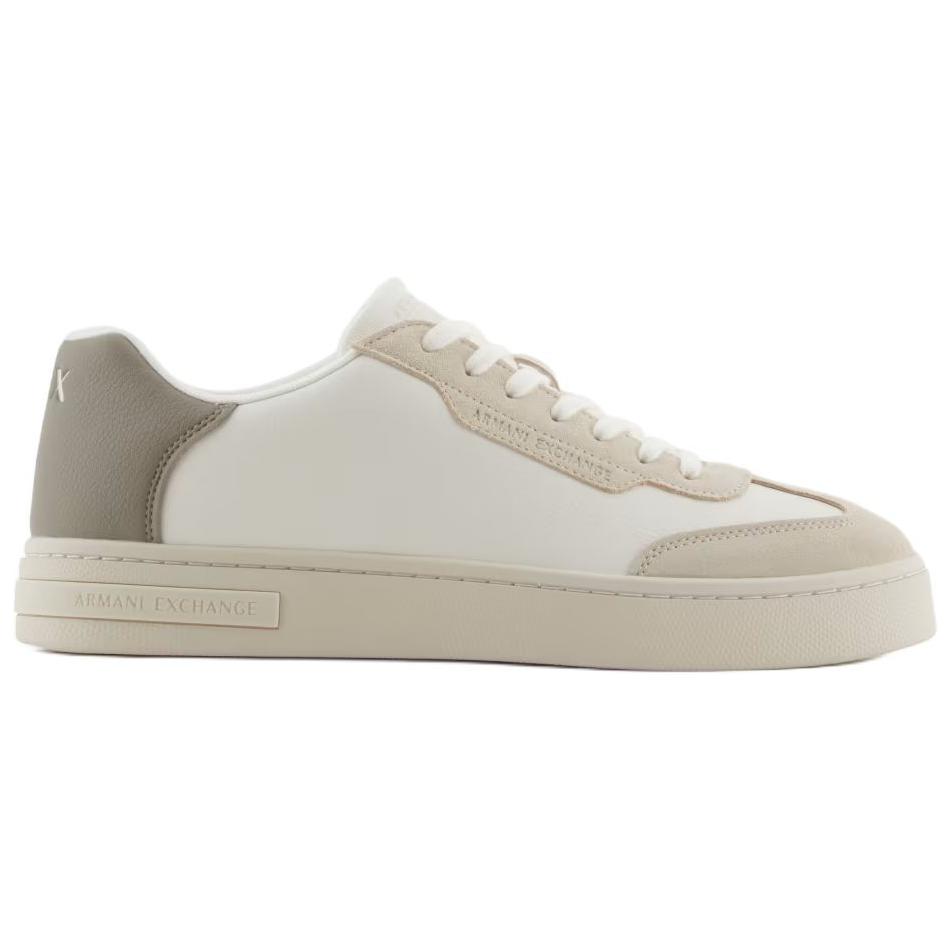 Armani Exchange Кеды на шнуровке с круглым носком, Color Block, низкие, мужские, бежевые XUX250XV948U641