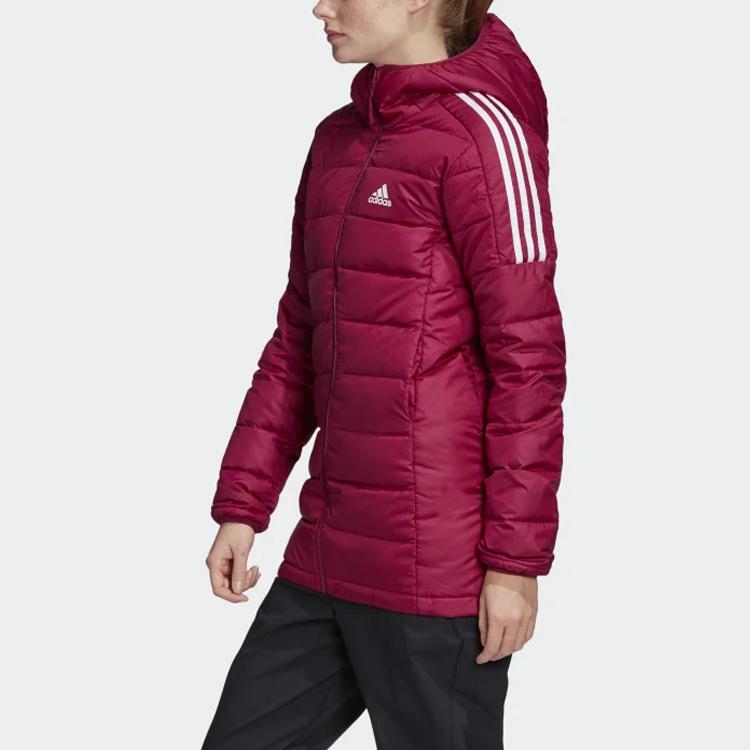 adidas Women's Essentials Light Down Hooded Parka Power Berry GH4592