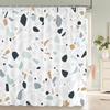 Modern Simple Mosaic Shower Curtain Waterproof Bath Curtains with 12 Hooks for Bathroom Home Decoration Polyester Fabric Screen