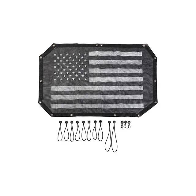 JIECHUAN Car Top Roof Sunshade Cover Front Door Heat insulation Net Mesh Fit For Jeep Wrangler JK 2007-2017,Exterior Accessories