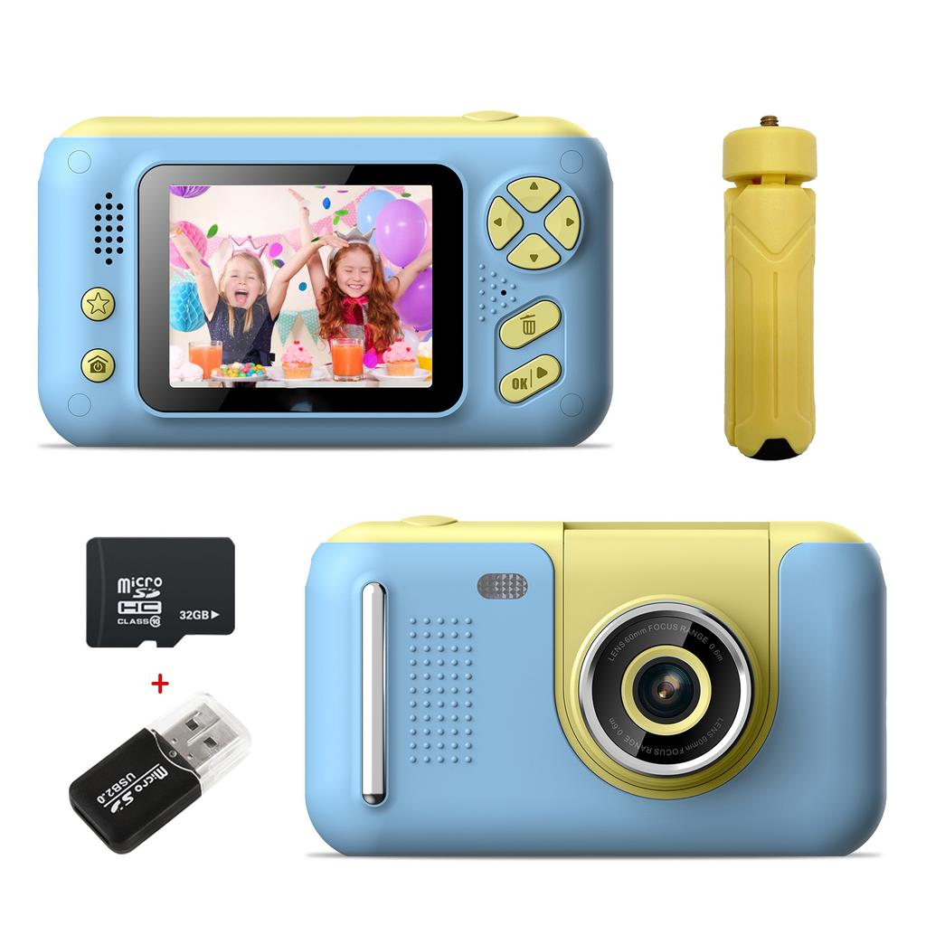 Детская камера 4000 Вт HD большой экран с откидным объективом, детская цифровая камера может делать селфи