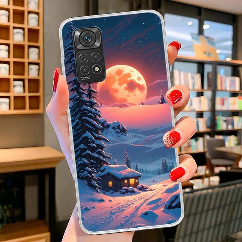Landscape Winter Light Snow Cover Phone Case For Xiaomi Redmi Note 15 14 13 12 11 10 Pro Plus 14S 12S 11S 11T 11E 10S Soft Funda