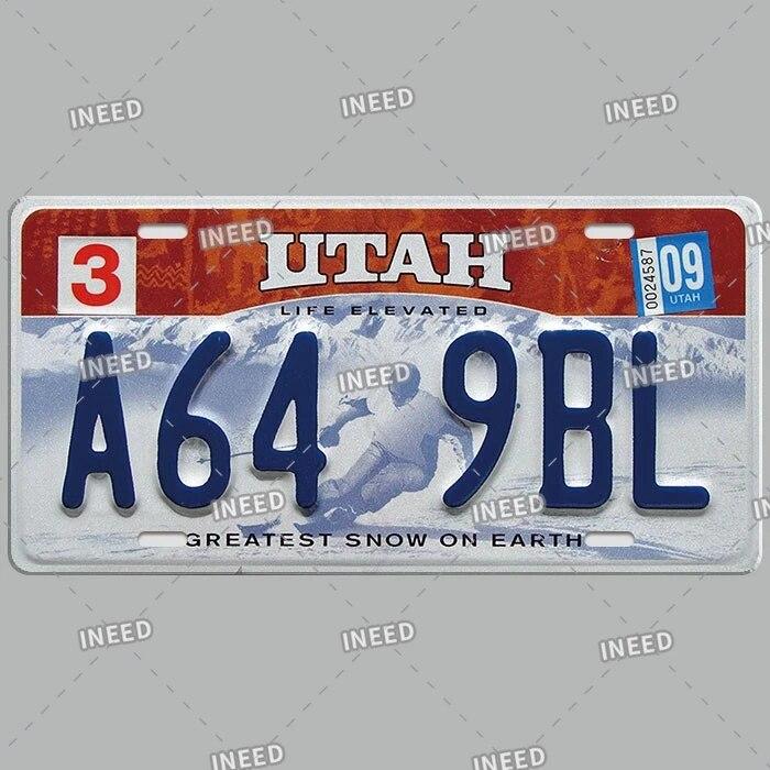 American States Metal Tin Signs Vintage Poster California Florida New Jersey Texas Hawaii Metal Plates Pub Club Bar Wall Decor