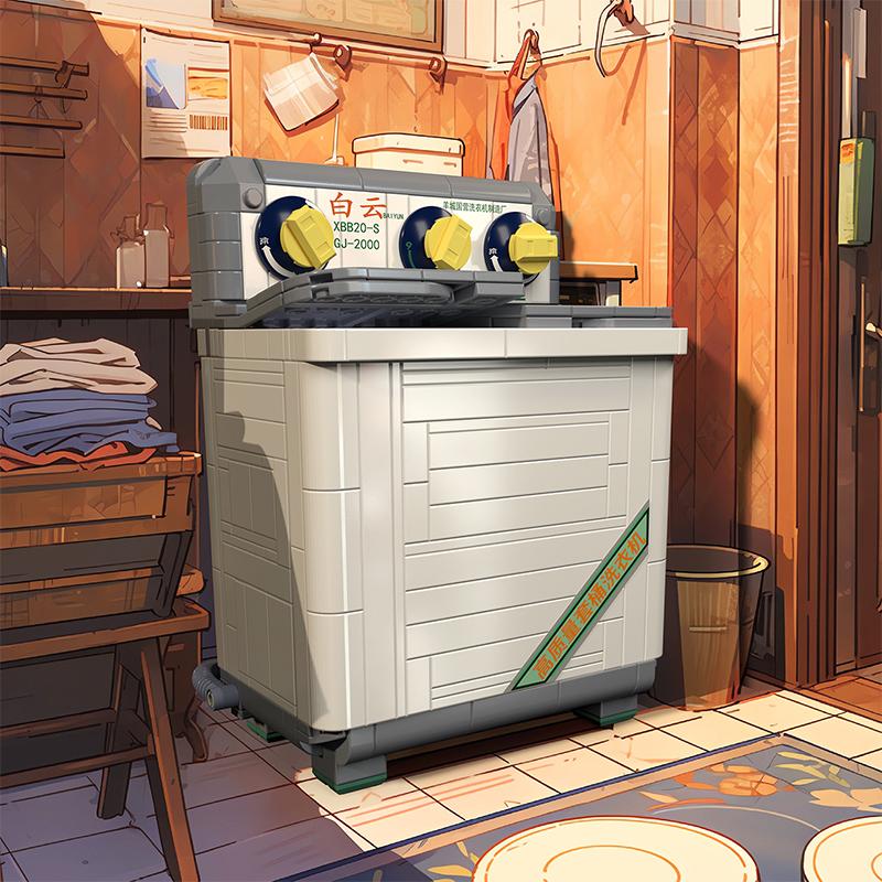 Городская мини-ретро бытовая техника, модель, строительные блоки, телевизор, холодильник, радио, MOC, игрушки, кирпичи, детский подарок на день рождения