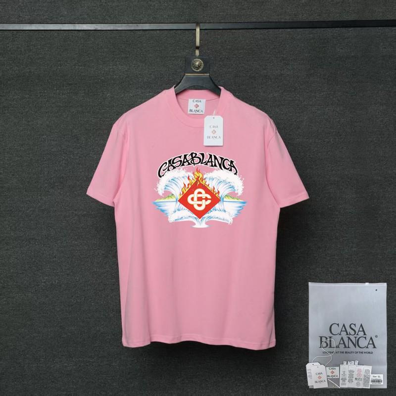 Casablanca Print Cotton Tee Men Loose Fit Short Sleeve Crew Neck T-Shirt In Multiple Colors