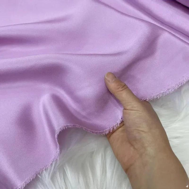 Однотонная 100% шелковая ткань Крэп де Шин 30 момми, тяжелый шелковый крэп, ткань для одежды, платьев, брюк