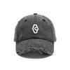 Retro heavy industry embroidery baseball cap for men and women, washed and worn soft top to deepen the big head circumference tide brand cap