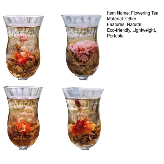 Yousheng 4Pcs Flowering Tea Balls Blooming Herbal Flowers Craft Tea Экологически чистый натуральный чай Цветы Китайский зеленый чай