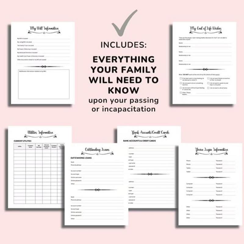 Happy Life Planner What Book My Final Wishes Funny Guided Final Arrangements Organizer For Possessions Business Affairs Office