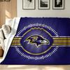 Baltimore Ravens Print Flannel Blanket High Quality Warm Comfortable Cover for All Seasons Perfect for Gifts Home Decor