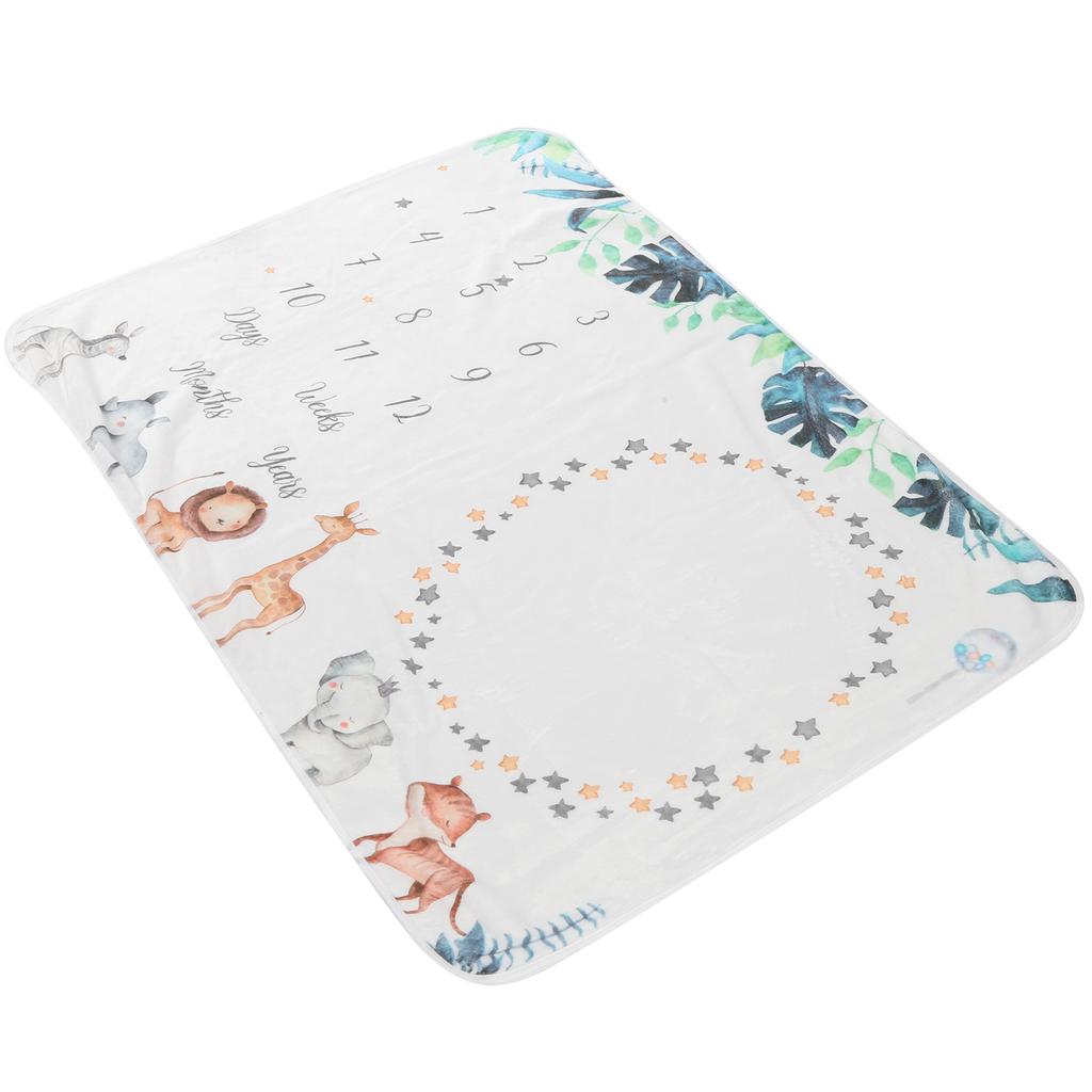 Детское ежемесячное одеяло для фотографий младенцев Фон для фотографий младенцев Одеяло Реквизит Банановый лист Животное