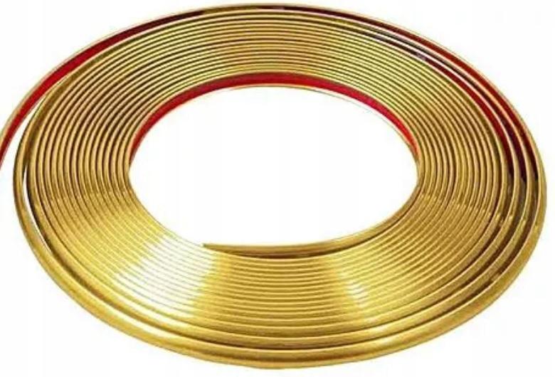 Listwy Elastyczne Chrom Taśma Złota Gold 26 Mm