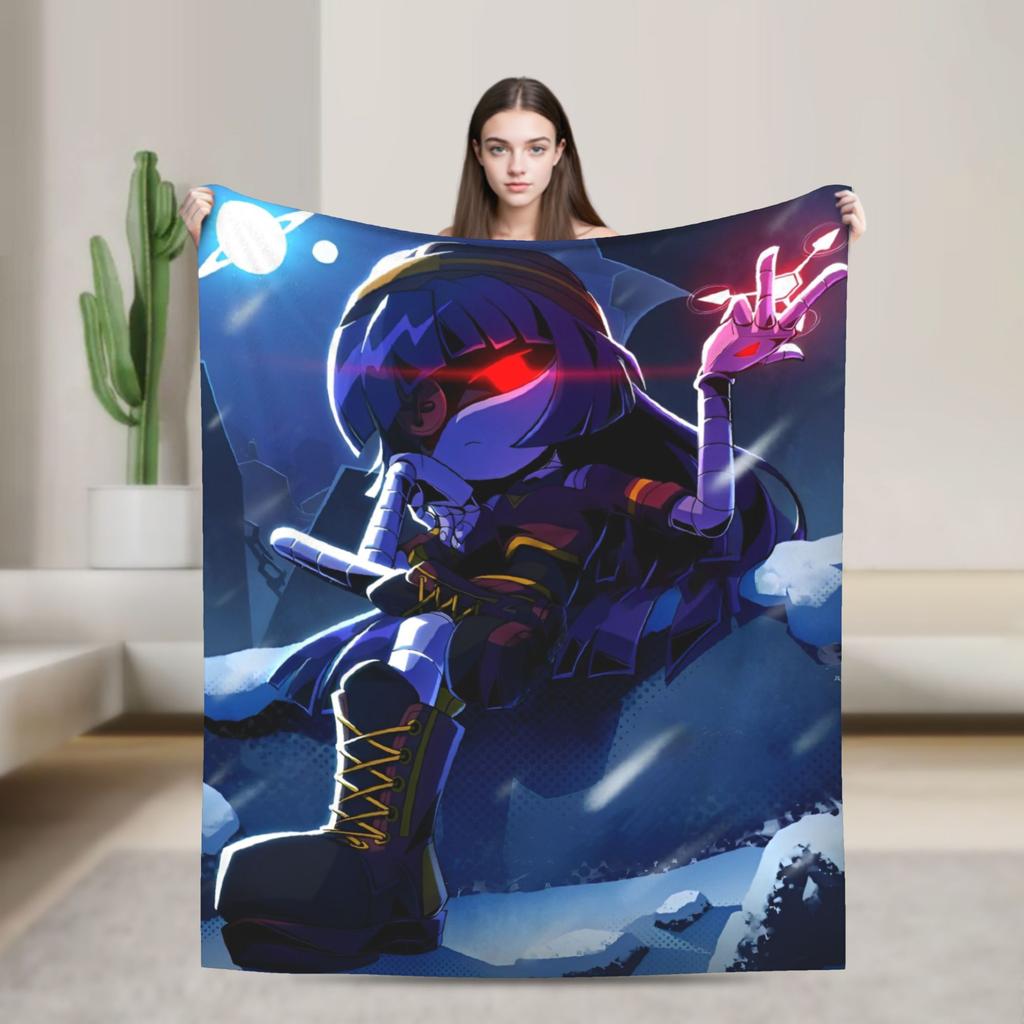 Murder Drones Blanket Uzi Doorman Wool Funny Breathable Throw Blanket for Bedspread Winter