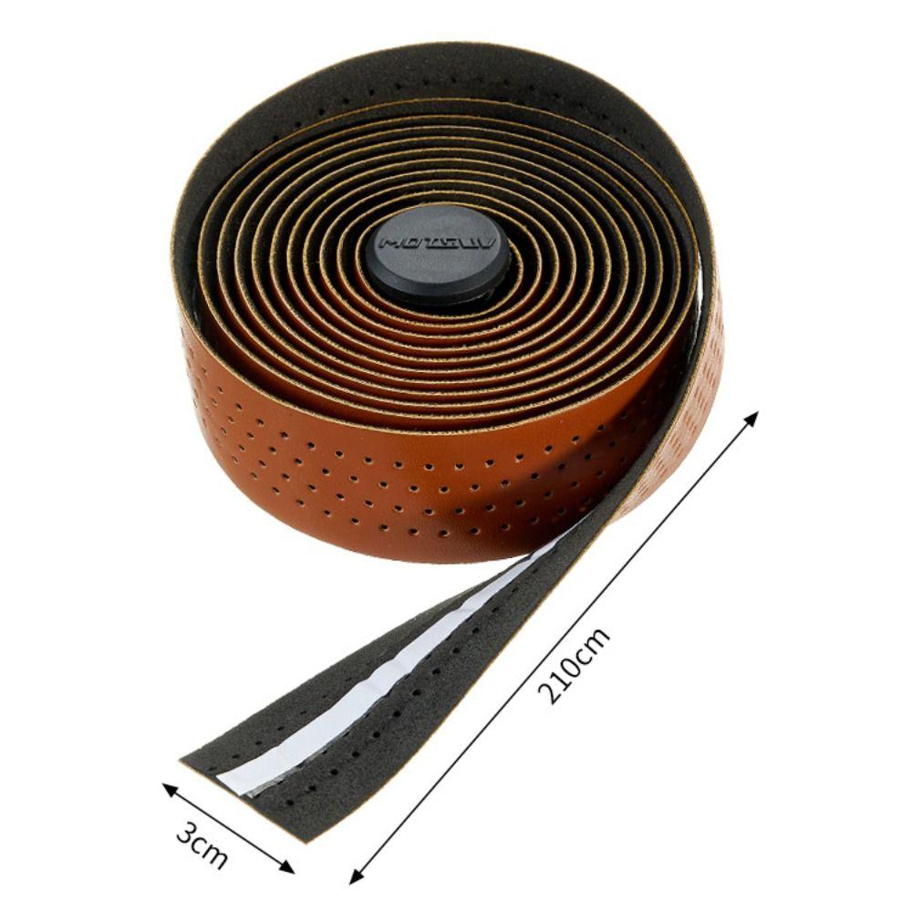 Противоскользящие ремешки для руля велосипеда, дышащие, с 2 заглушками, прочные обмоточные ремешки для руля