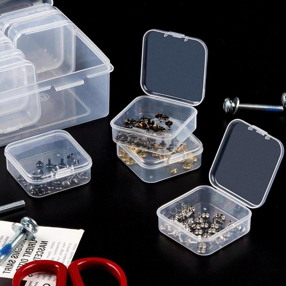 DIY Transparent Storage Box Plastic Earrings Storage Case Jewelry Storage Accessories