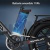 Electric City and Commuter Bikes, 1000W, 48V, 17AH, 20*4.0 Fat Snow, Off-road Tire, Disc Brake