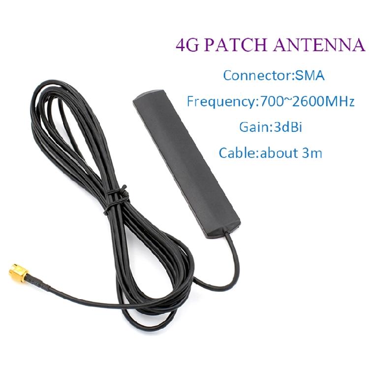 Универсальная 4G GSM патч-антенна для автомобиля, SMA-коннектор (папа), на клейком основании