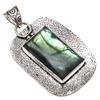 Pendant Shiney Labradorite Gemstone Mother'Day Gift Silver Jewelry 2"