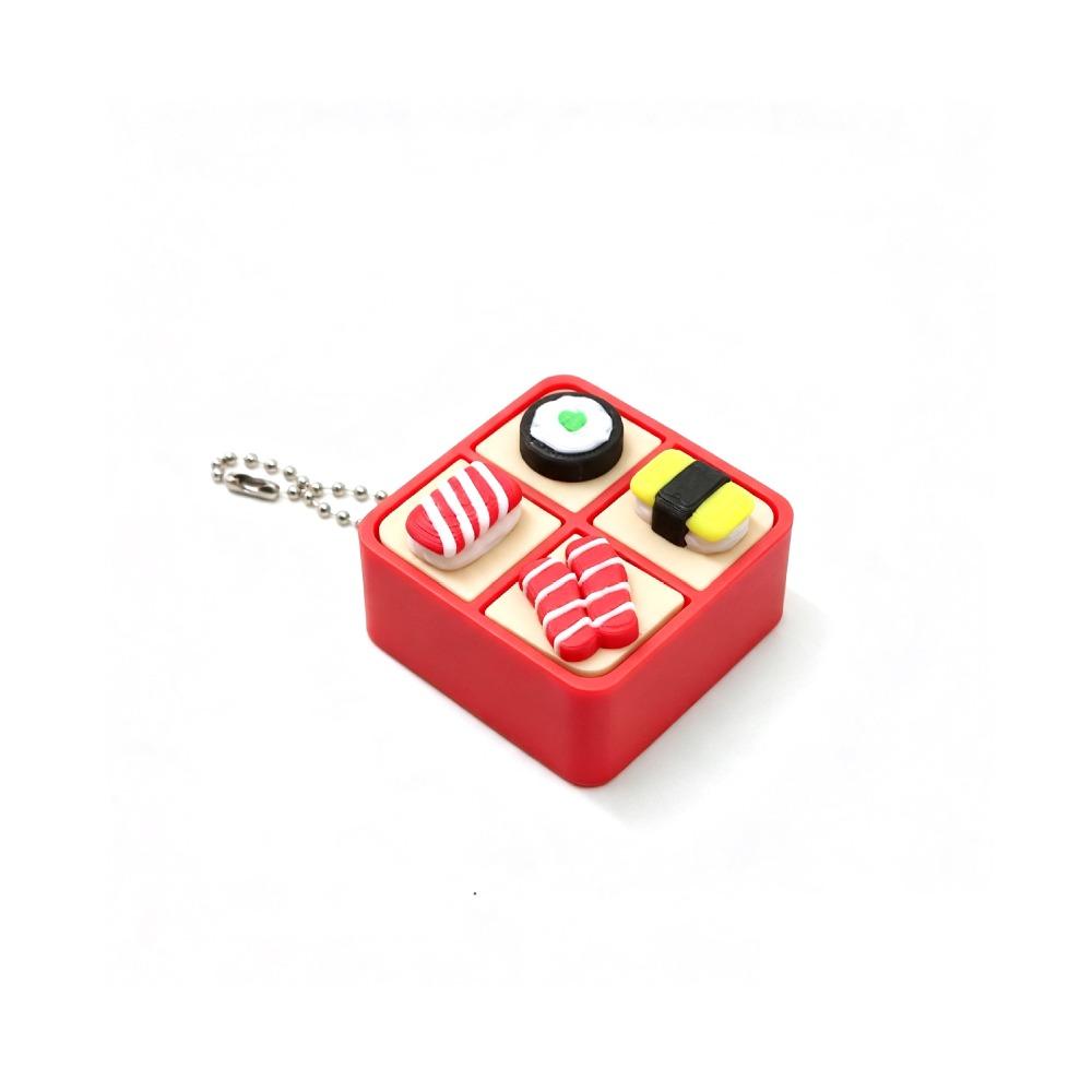 Mechanical Switch Sushi Box Fidget Clicker Keychain Food‑Shaped Stress Keychain Backpack Charm