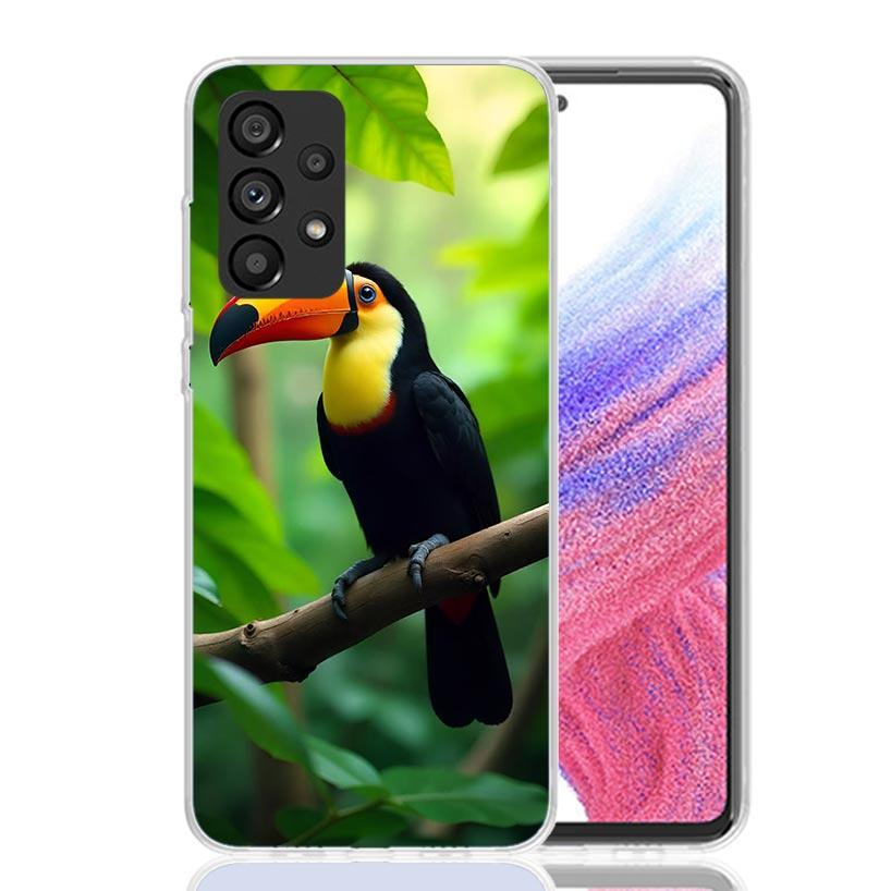 Tropical Toucan Phone Case For Samsung Galaxy A17 A16 A14 A15 A13 A57 A56 A54 A55 A53 A37 A36 A34 A35 A33 A26 A24 A25 A23 Galaxy