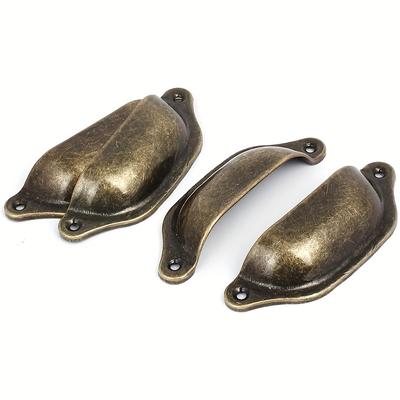 12/20 шт. Античная латунь Ручки для ящиков, Винтажные мебельные ручки для шкафа, комода и мебели с винтами