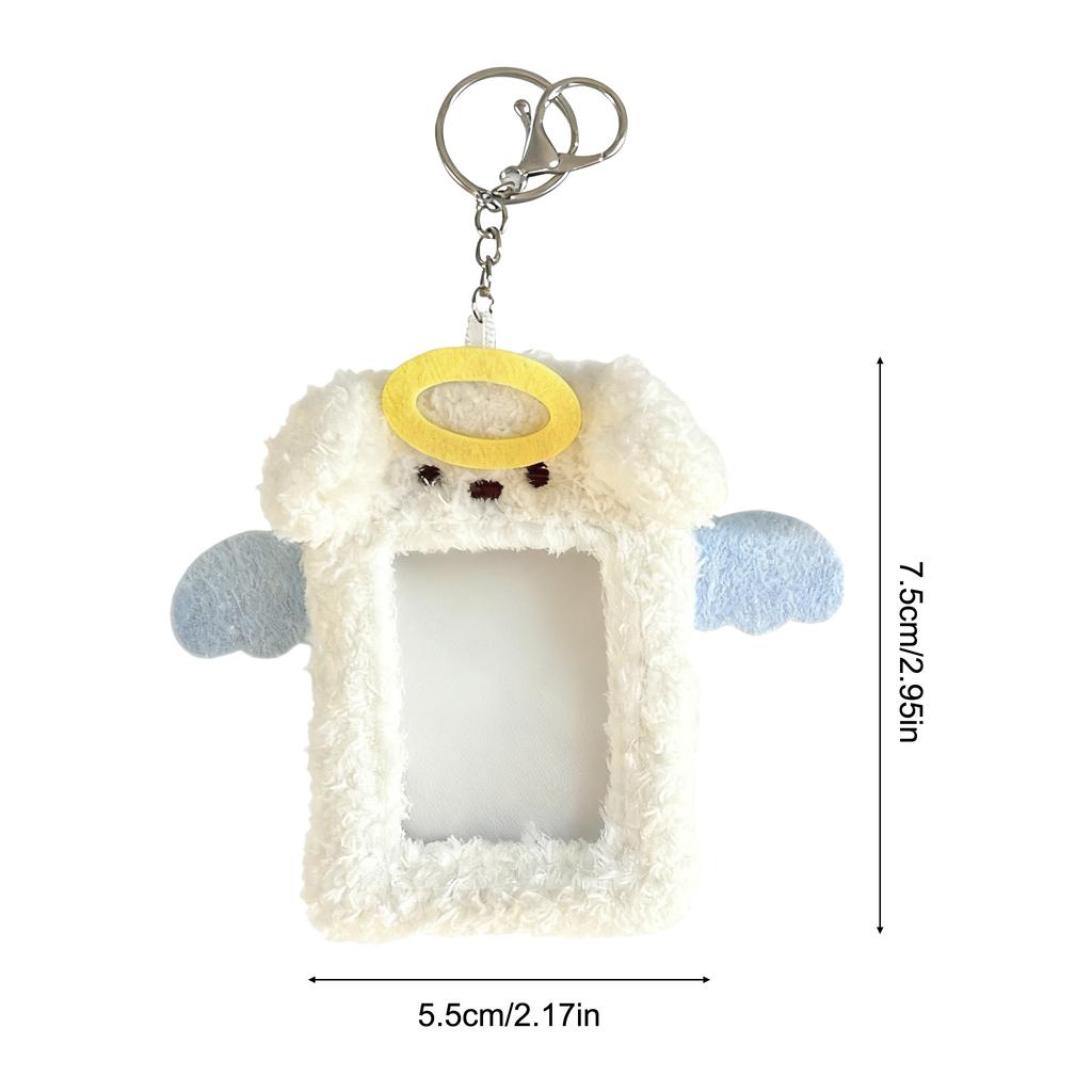 Plush Card Holder with Cute Animal Design for ID Badge Campus Meal Card and Fan Photo Display