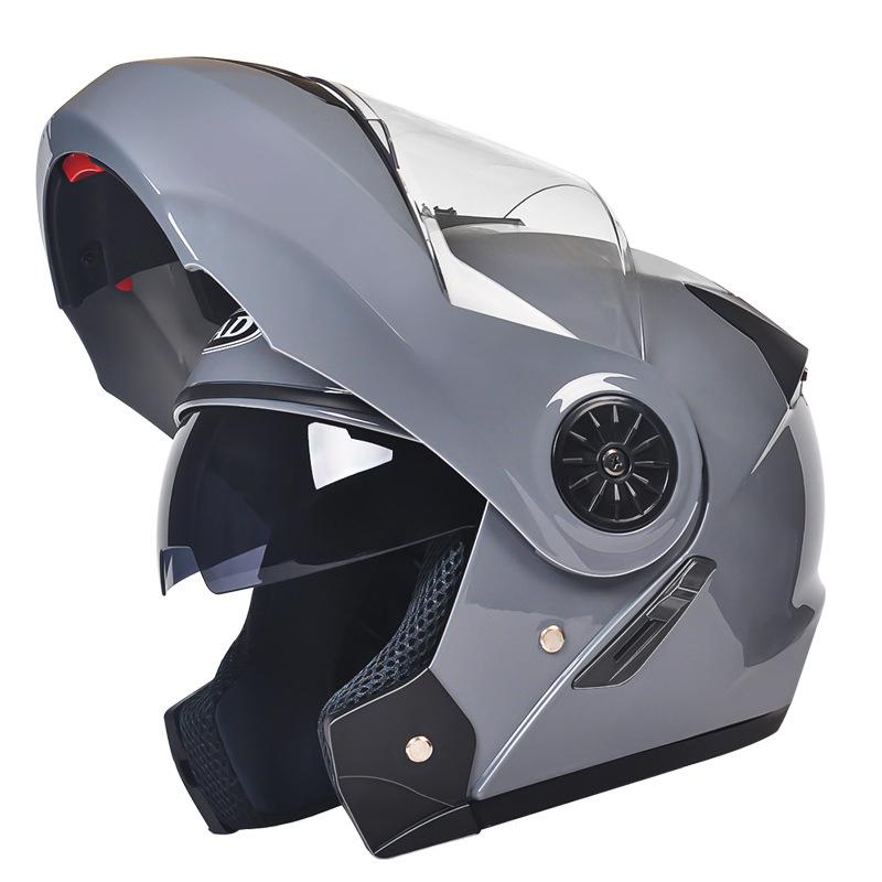 Full Face Helmets Jiekai Motorcycle Helmets Safe Double Visor Flip Up Helmet Casque Moto Racing 4 Season Motor Cycle MOTO Helmet