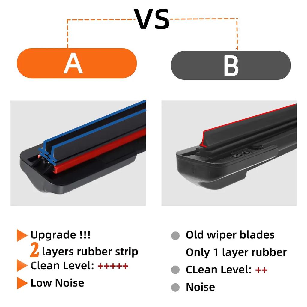 Front Windshield Windscreen Wiper Blades Carbon Fibre Wipers For Jaguar F-Pace X761 F-TYPE S-TYPE 2002-2020