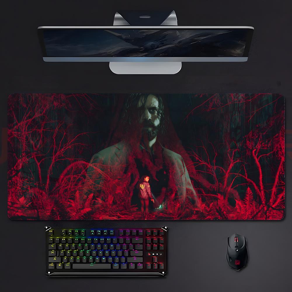 Dark Mysterious Game AAlan Wake Mouse Pad Mousepad Large Gaming Lockedge Thickened Pc Table Desk Mat