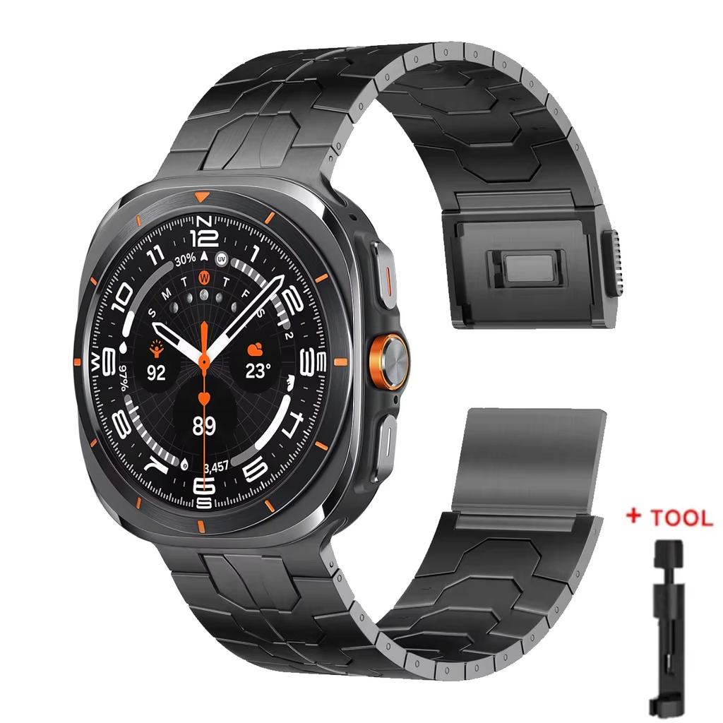 Магнитная застежка Ремешок для Samsung Galaxy Watch 7 Ultra 47 мм Ремешок из нержавеющей стали для Samsung Watch 7 Ultra 47 мм Металлический ремешок