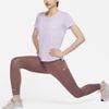 Nike Dri-FIT One Luxe Solid Crew Neck Sun Protection Quick-Dry Short Sleeve T-Shirt Women Tops Purple DD0619-530