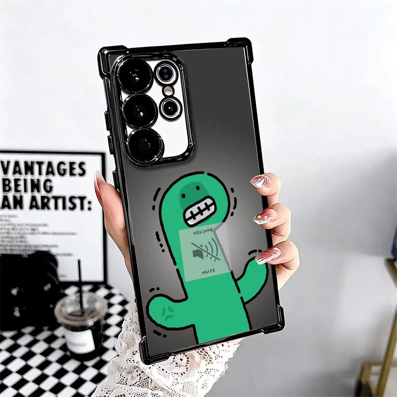 Cartoon J-Joguman Dinosaur Soft Phone Case For Samsung Galaxy S26 Ultra S25 Edge S24 FE S23 Plus S22 S21 + S20 Plating Anti-Fall