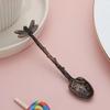 Vintage Dessert Spoon Zinc Zinc Zinc Alloy Teaspoon Tableware Dragonfly Coffee Spoon  Cake