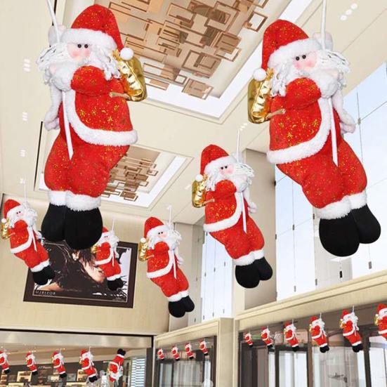 Дед Мороз, лазающий по веревке, Рождественское украшение, Плюшевая кукла, Лазающий по рождественской елке старик, Подвеска для подвешивания, Декор для камина