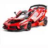1:24 Модель автомобиля FXXK, литая под давлением, автомобиль из цинкового сплава с откидной спинкой, звуком и светом для детей, мальчиков и девочек